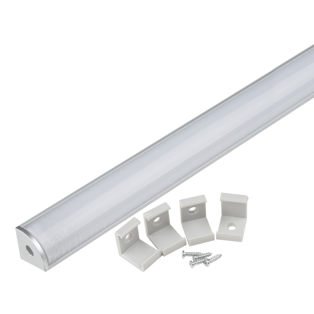 UFE-K06 SILVER/FROZEN 200 POLYBAG Угловой алюминиевый профиль с матовым рассеивателем, 200 см. 2 заг UFE-K06 SILVER/FROZEN 200 POLYBAG Угловой алюминиевый профиль с матовым рассеивателем, 200 см. 2 заг